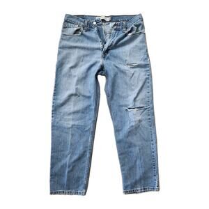 VINTAGE Levis Blue Jeans Mens 33 x 30 550 Relaxed Fit Tapered Red Tab 90s Y2K